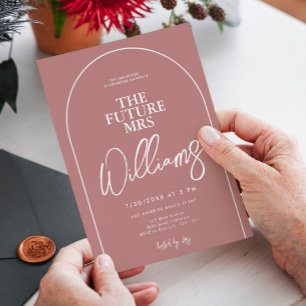 Minimalistische Arch Marsala Eenvoudig Vrijgezelle Kaart