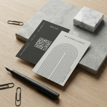 Minimalistische architecturale boog met QR-code