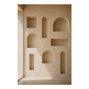 Minimalistische architecturale nissen muurkunstpos perfect poster