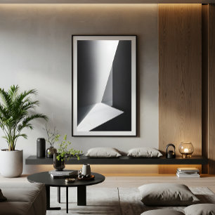 Minimalistische architectuur licht en schaduw canvas afdruk