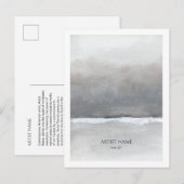 Minimalistische Artist Briefkaart Sjabloon (Voorkant / Achterkant)