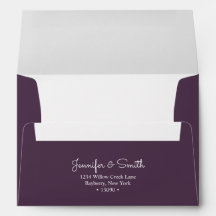 Minimalistische Aubergine A7 Envelop