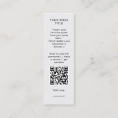 Minimalistische Auteur Bladwijzer Sjabloon met Boo Mini Visitekaartje (Achterkant)