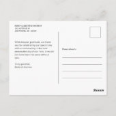 Minimalistische B&W foto bruiloft Briefkaart (Achterkant)