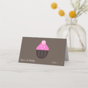 Minimalistische baby 1e verjaardag cupcake tafelka