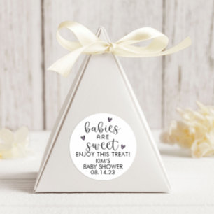 Minimalistische baby meisje baby's zijn lieve guns ronde sticker