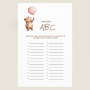Minimalistische Baby Naam ABC Spel Flyer
