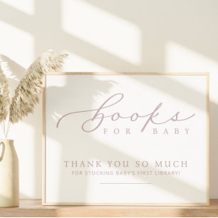 Minimalistische Baby shower boeken voor Baby Stati Poster