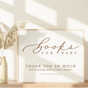 Minimalistische Baby shower boeken voor Baby Stati Poster