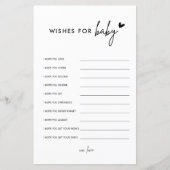 Minimalistische baby shower-wensen voor baby advie (Voorkant)