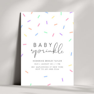Minimalistische Baby Sprinkle Shower uitnodiging