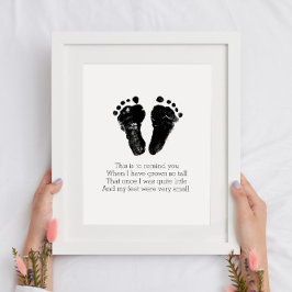 Minimalistische Baby voetafdrukken kinderkamer art Poster