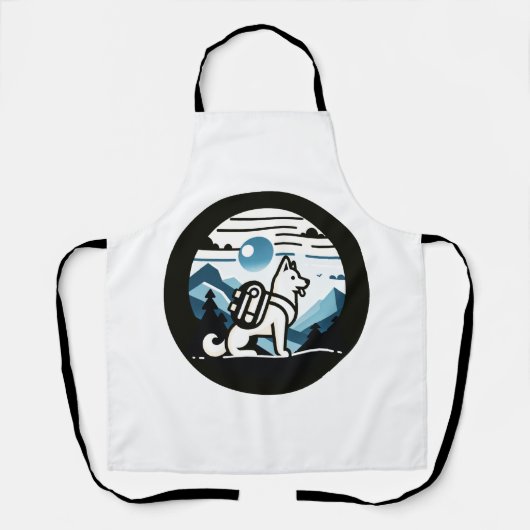 Minimalistische Backpacking Dog Schilderachtig Nat Schort (Voorkant)