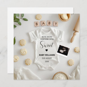 Minimalistische Baking Zwangerschapsaankondiging Kaart