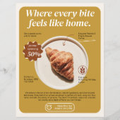 Minimalistische bakkerijflyer flyer (Voorkant)