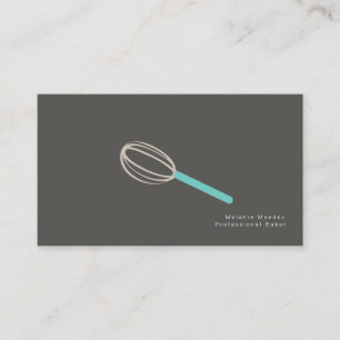 Minimalistische bakkerscake whisk Logo bakkerij Visitekaartje