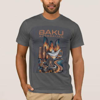 Minimalistische Baku Cyber-Terminal Urban Streetwe T-shirt