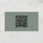 Minimalistische Basic Sage Green Professionele Fot Visitekaartje (Achterkant)