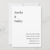 Minimalistische Basic Wit Elegant Chique Modern Br Kaart (Voorkant)