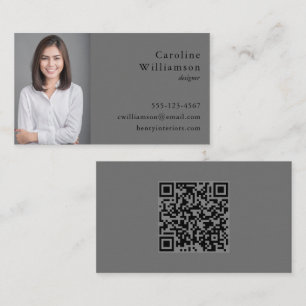Minimalistische Basis Donkergrijze Professionele F Visitekaartje