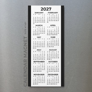Minimalistische Basis Kalender 2027 Magnetisch Vol