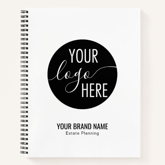 Minimalistische basis professionele bedrijf Logo Notitieboek (Voorkant)