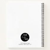 Minimalistische basis professionele bedrijf Logo Notitieboek (Achterkant)