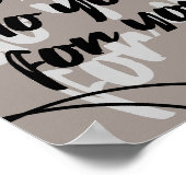 Minimalistische “Be You Do You For You” Quote Taup Poster (Hoek)