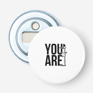 Minimalistische “Beautiful” typografie ontwerp – Z Button Flesopener