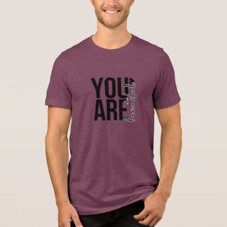 Minimalistische “Beautiful” typografie ontwerp – Z Tri-Blend Shirt