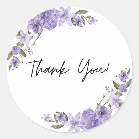 Minimalistische bedank sticker (Voorkant)