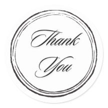 Minimalistische bedankstickers