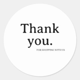 Minimalistische Bedankt Sticker voor Zakelijk Gebr