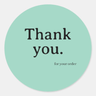 Minimalistische Bedankt Sticker voor Zakelijk Gebr