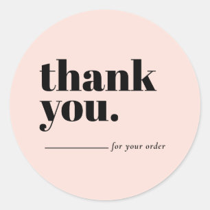 Minimalistische Bedankt Sticker voor Zakelijke Kla