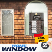 Minimalistische Bedrijfs Openingstijden Muur Stick Raamsticker