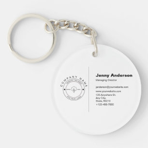 Minimalistische bedrijfsnaam en Logo Employ Sleutelhanger