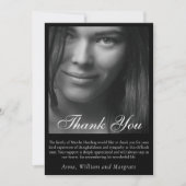 Minimalistische begrafenis | Moderne Sympathie Fot Bedankkaart (Voorkant)