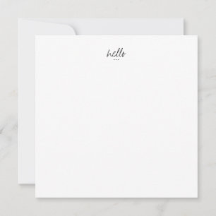 Minimalistische begroetingen notitiekaartje