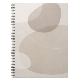 Minimalistische Beige Abstract Notitieboek