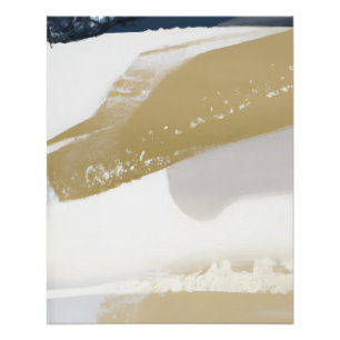 Minimalistische beige en crèmekleurige abstracte t perfect poster