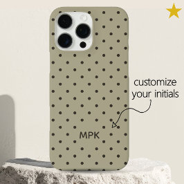 Minimalistische Beige Grijze Aangepaste Monogram S iPhone 16 Pro Max Hoesje