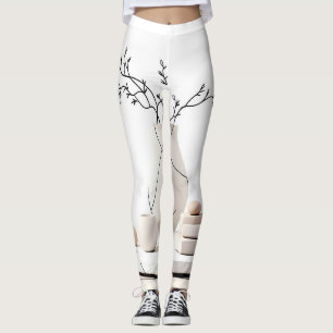 Minimalistische beige vazen – Zen stilleven leggin Leggings