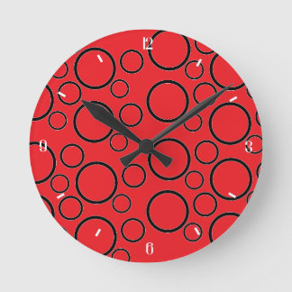 Minimalistische Bellen: Geometrisch Cirkelpatroon Ronde Klok