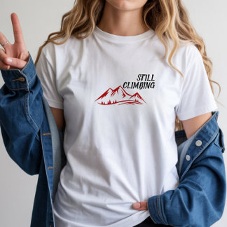 Minimalistische bergshirt met eenvoudig lijnontwer t-shirt