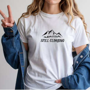 Minimalistische bergshirt met eenvoudig lijnontwer Tri-Blend shirt