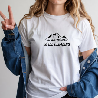 Minimalistische bergshirt met eenvoudig lijnontwer Tri-Blend shirt