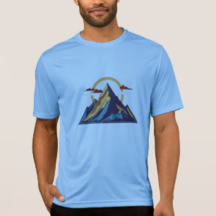 Minimalistische bergtop – symbool van prestatie t-shirt