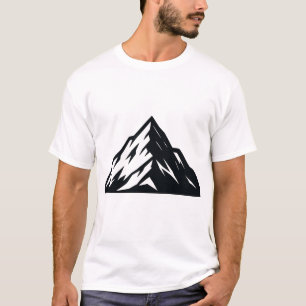 Minimalistische Bergvector Buiten natuur estheti T-shirt