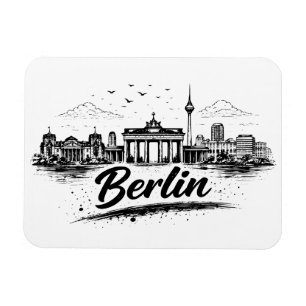 Minimalistische Berlijn Duitsland Stadsgezicht Kun Magneet